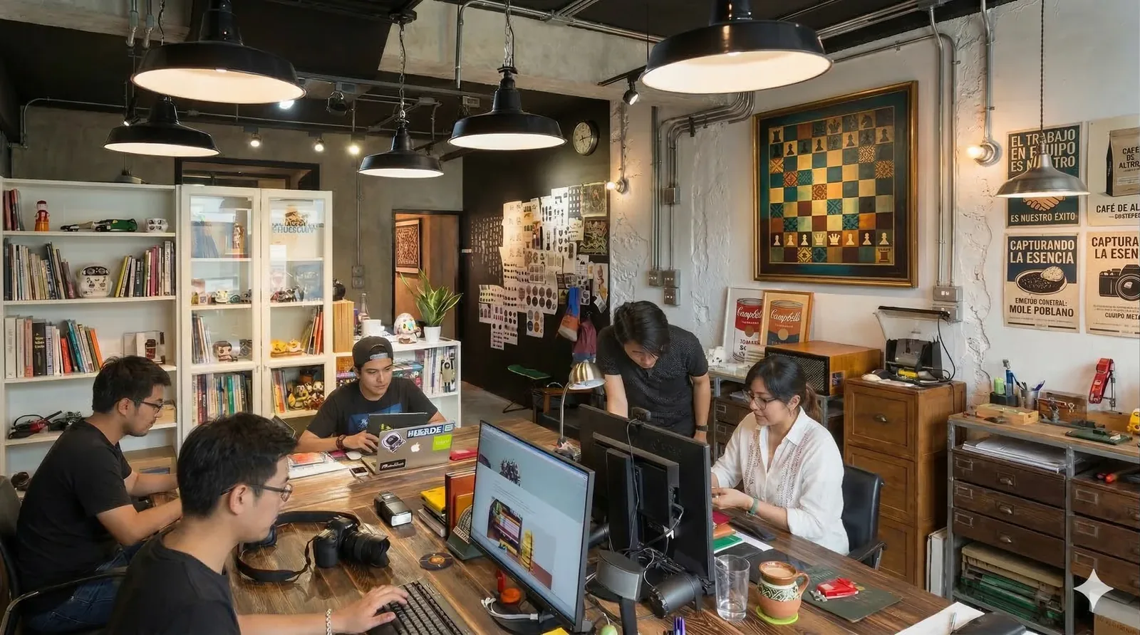 Equipo de CODE colaborando en un espacio de trabajo